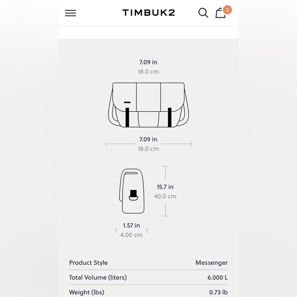 Timbuk2 Black Vapor Sling Crossbody Bag - Picture 8 of 8